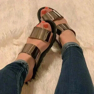 Electric Karma Pewter Sandals Size 9